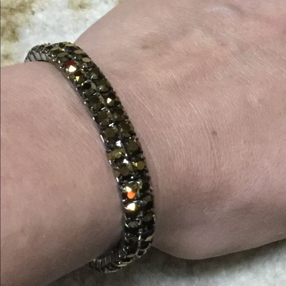 NEVER WORN- 2 ELASTIC SWAROVSKI CRYSTAL BRACELETS